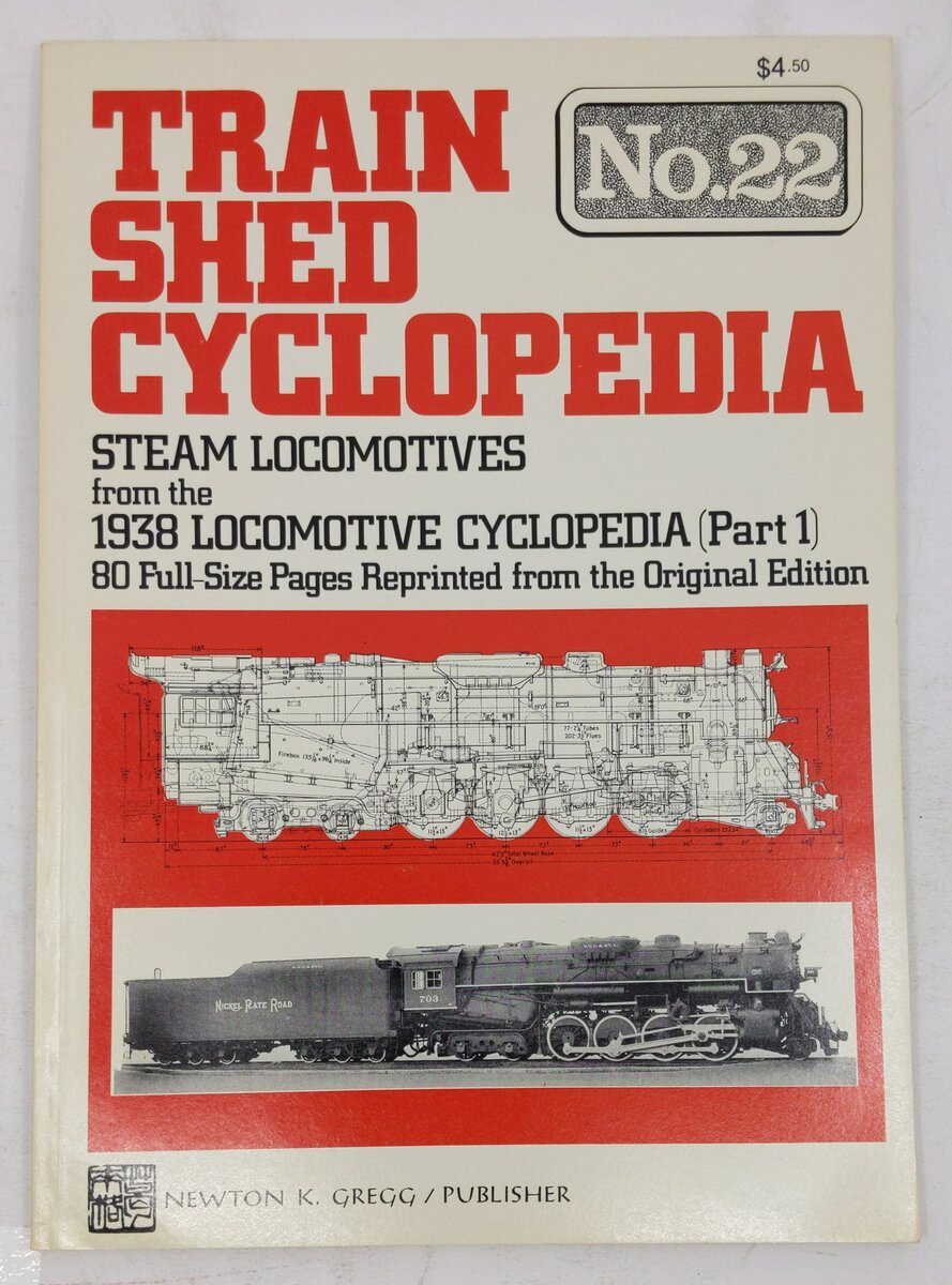 Train Shed Cyclopedia No. 22 Paperback Book By Newton K. Gregg EX