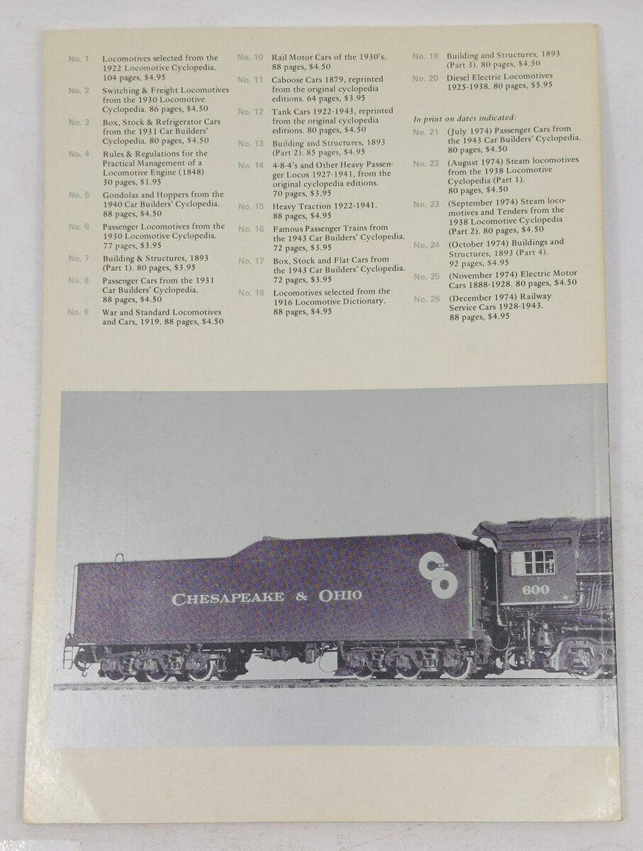 Train Shed Cyclopedia No. 23 Paperback Book By Newton K. Gregg EX
