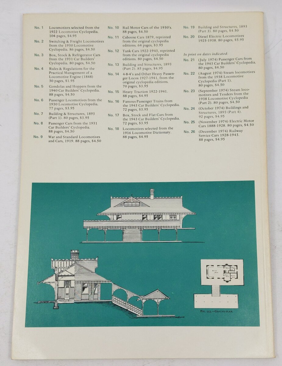 Train Shed Cyclopedia No. 24 Paperback Book By Newton K. Gregg EX