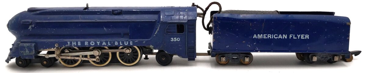 American Flyer 350 Vintage S B&O The Royal Blue 4-6-2 Die-Cast Steam Locomotive VG