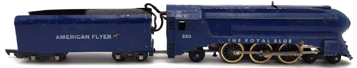 American Flyer 350 Vintage S B&O The Royal Blue 4-6-2 Die-Cast Steam Locomotive VG