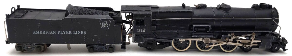 American Flyer 312 VIntage S PRR 4-6-2 Die-Cast Steam Locomotive & Tender VG
