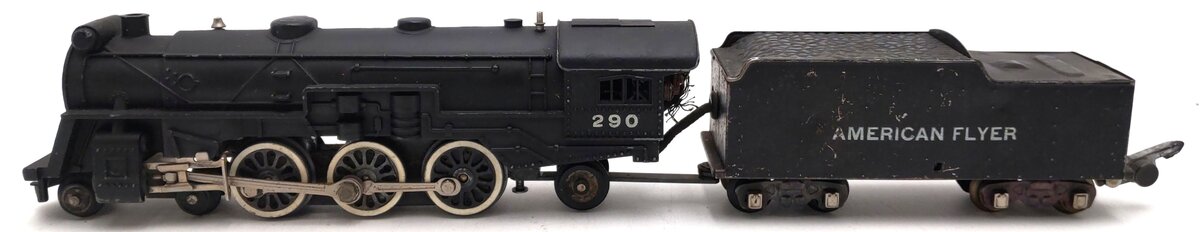 American Flyer 290 Vintage S 4-6-2 Die-Cast Steam Locomotive & Tender VG