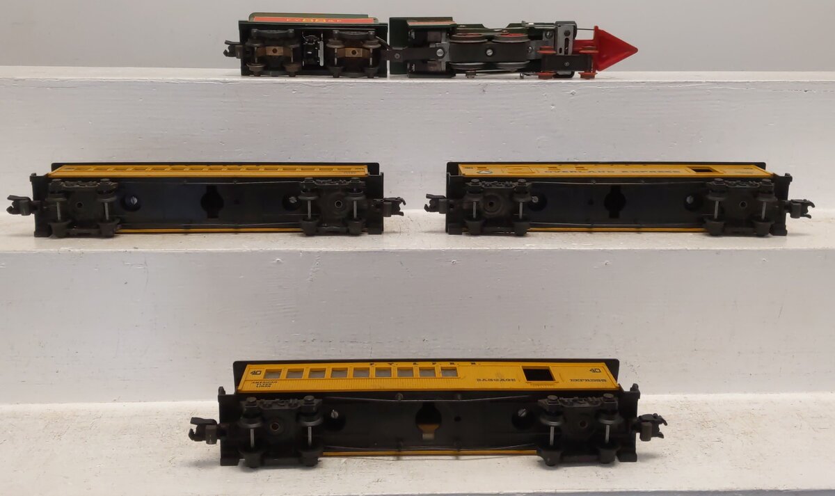 American Flyer 21088 Vintage S FY&P Steam Locomotive & Passenger Cars VG