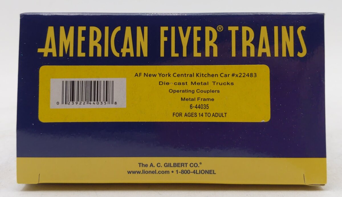 American Flyer 6-44035 S New York Central Kitchen Car #X22483