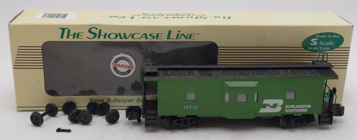 American Models 7719 S Gauge Burlington Northern Bay Window Caboose #10118 EX