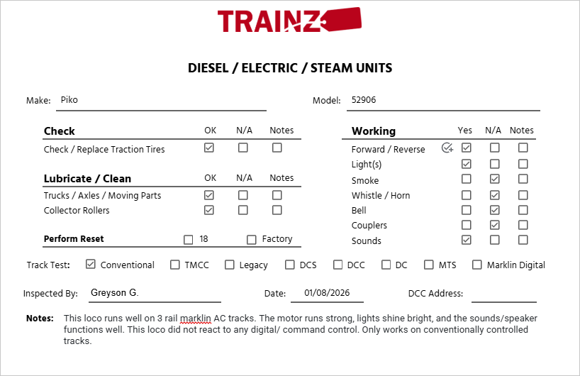 Piko 52906 HO Scale V200 Diesel Locomotive EX