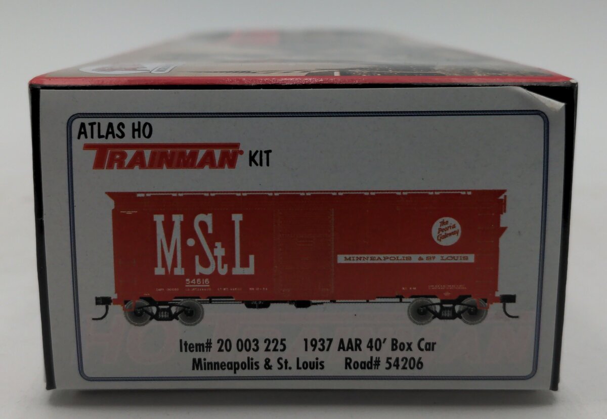Atlas 20003225 HO Minneapolis and St Louis Railway 1937 40' Boxcar Kit #54206