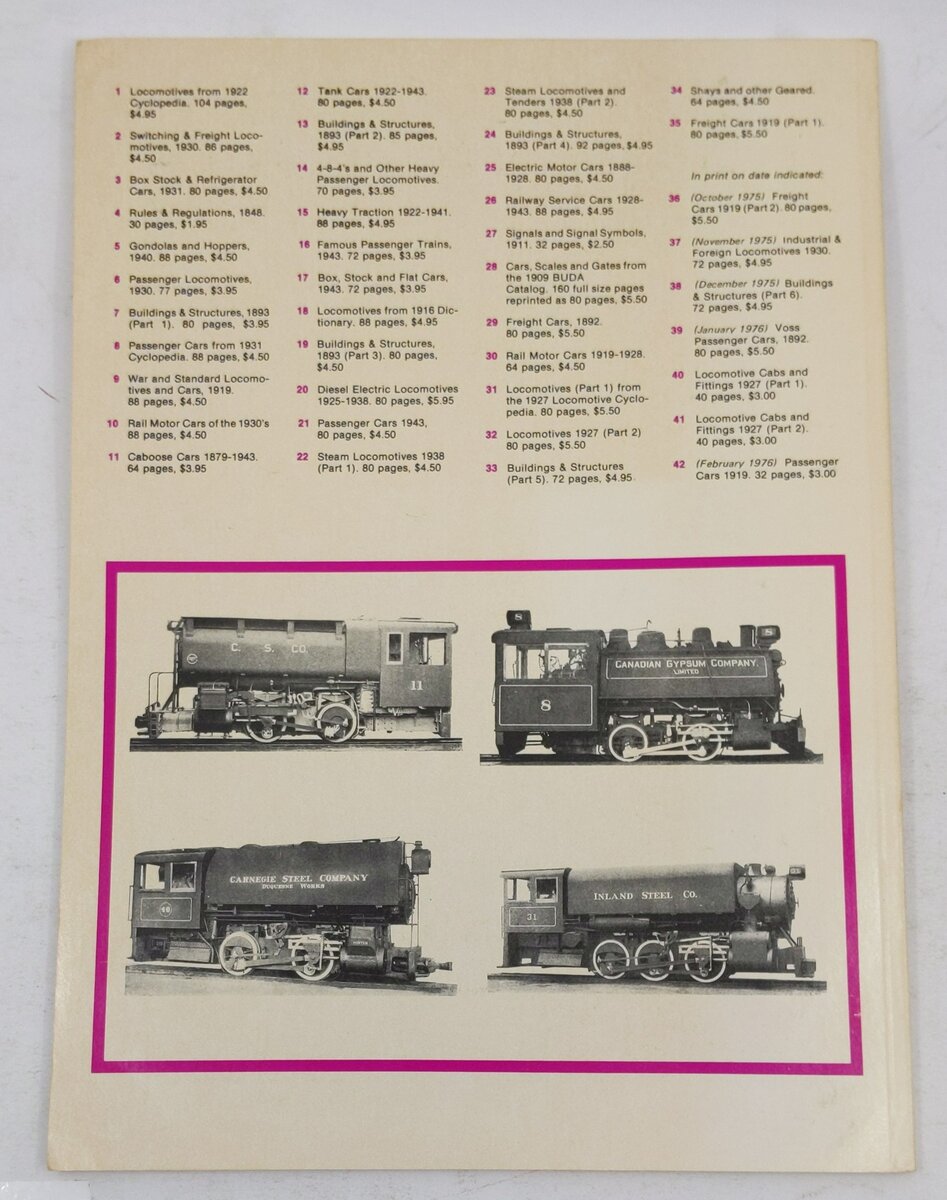 Train Shed Cyclopedia No. 37 Paperback Book By Newton K. Gregg EX