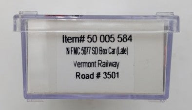 Atlas 50005584 N Vermont Railway FMC 5077 Sliding Door Boxcar #3501