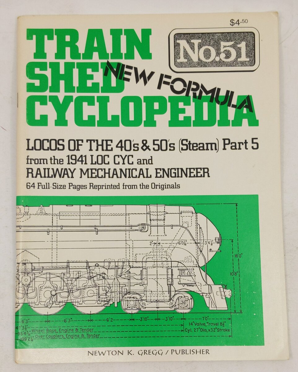 Train Shed Cyclopedia No. 51 Paperback Book By Newton K. Gregg EX