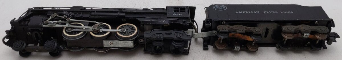 American Flyer 326 Vintage S NYC 4-6-4 Die-cast Steam Locomotive & Tender VG