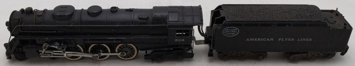 American Flyer 326 Vintage S NYC 4-6-4 Die-cast Steam Locomotive & Tender VG
