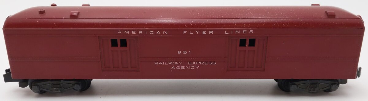 American Flyer 951 VIntage S Red Heavyweight Baggage Car VG