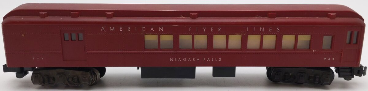 American Flyer 953 VIntage S Niagra Falls Heavyweight Combo Car w/o Silhouettes VG