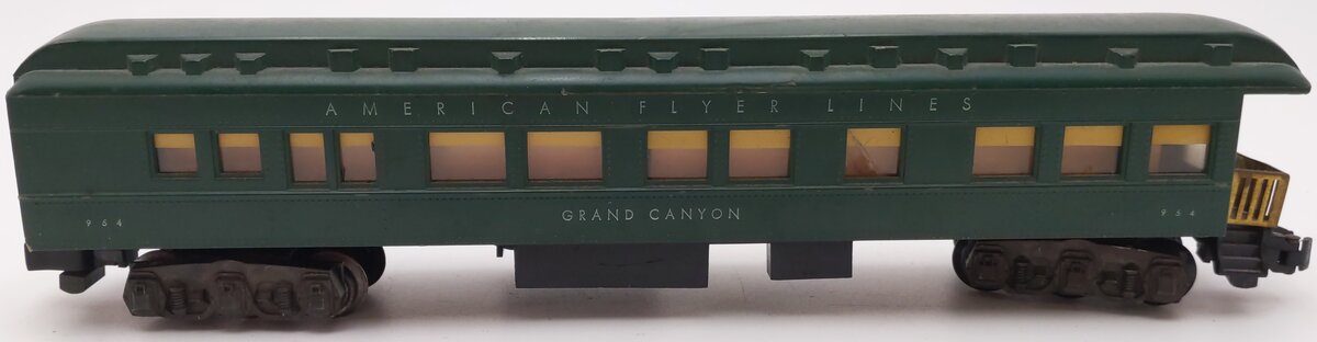 American Flyer 954 VIntage S Heavyweight Grand Canyon Observation Car VG