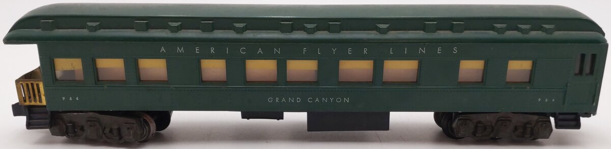American Flyer 954 VIntage S Heavyweight Grand Canyon Observation Car VG