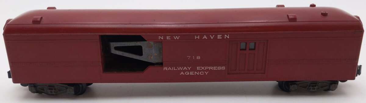 American Flyer 718 Vintage S New Haven Red Operating Mail Pickup Car VG