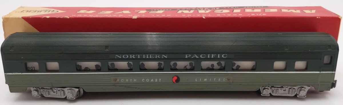 American Flyer 901 Vintage S NP North Coast Limited Streamlined Coach VG/Box