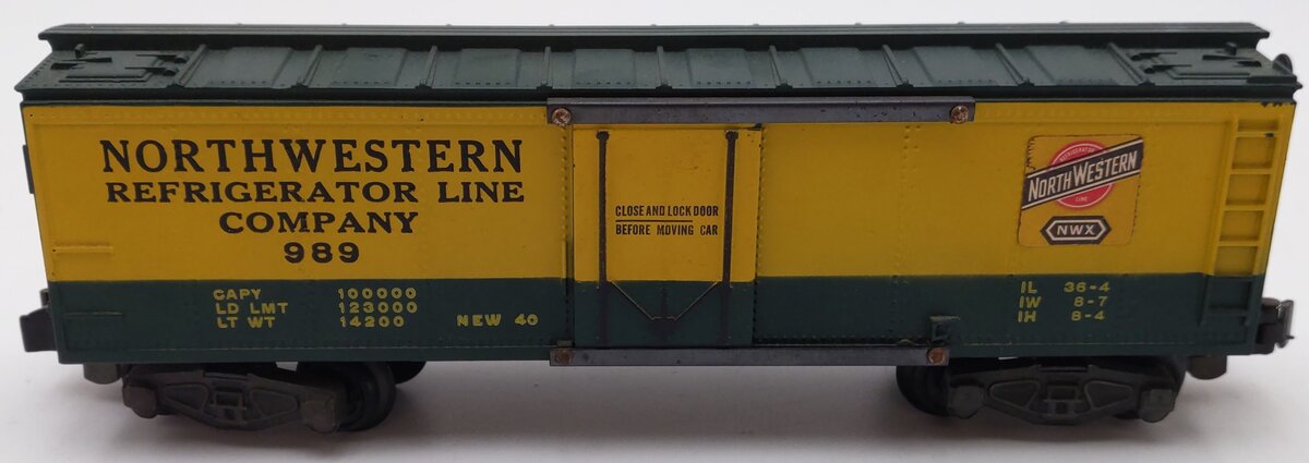 American Flyer 989 Vintage S Gauge Northwestern Refrigerator Car VG