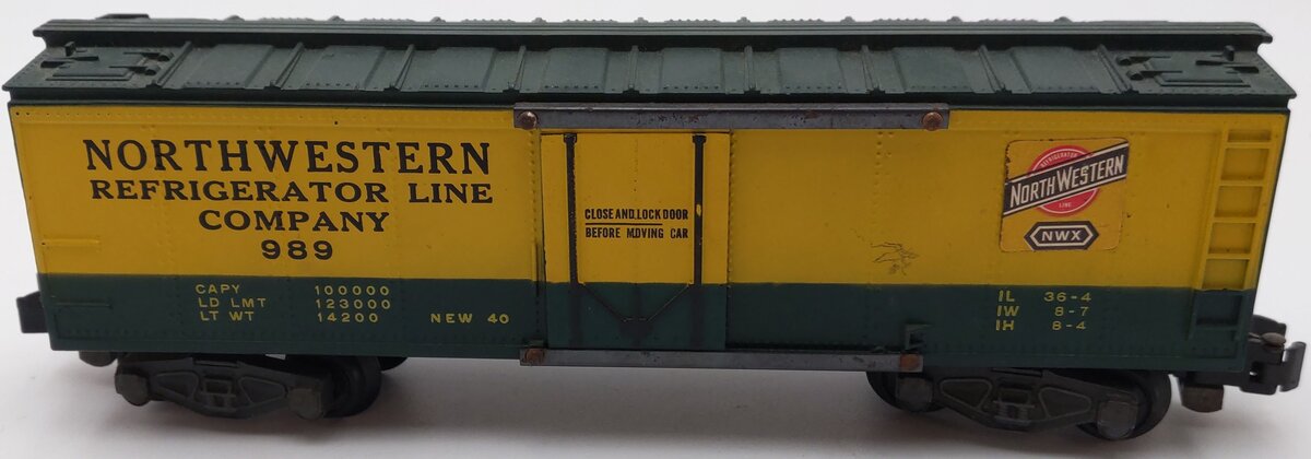 American Flyer 989 Vintage S Gauge Northwestern Refrigerator Car VG