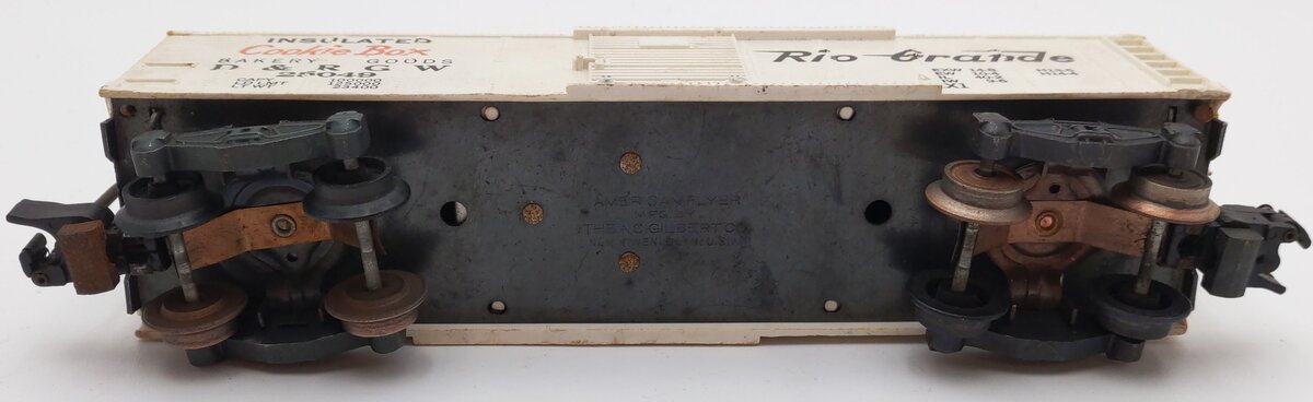 American Flyer 25049 Vintage S Gauge D&RG Operating Boxcar w/ Walking Brakeman VG