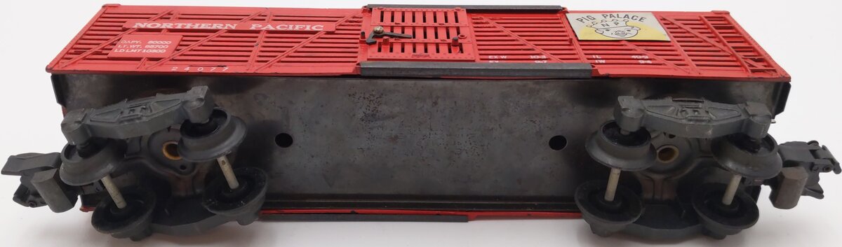 American Flyer 24077 Vintage S Northern Pacific Pig Palace Stock Car VG