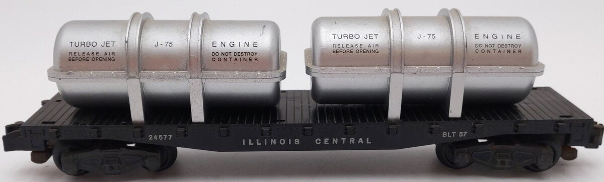American Flyer 24577 S Vintage S Illinois Central Jet Engine Transport Car VG