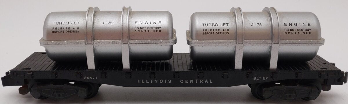 American Flyer 24577 S Vintage S Illinois Central Jet Engine Transport Car VG