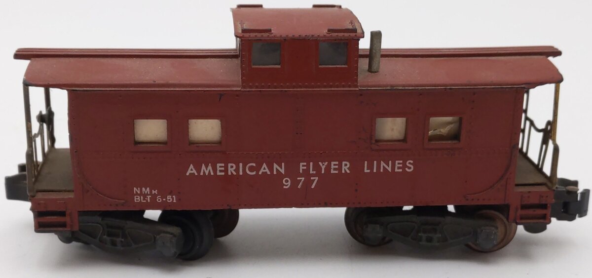 American Flyer 977 Vintage S American Flyer Lines Lighted Caboose VG