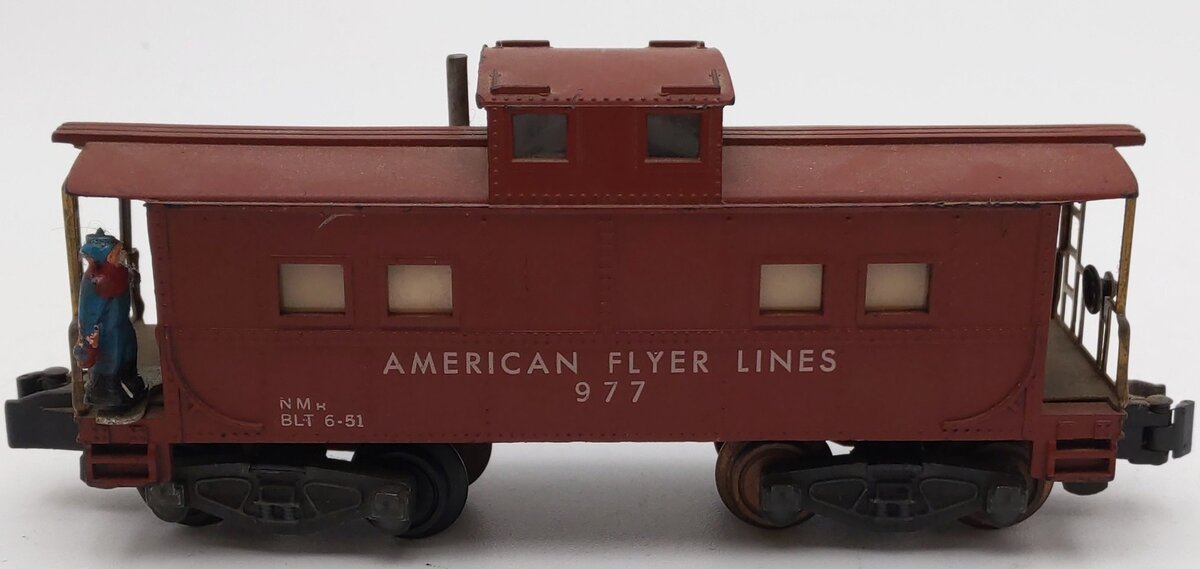 American Flyer 977 Vintage S American Flyer Lines Lighted Caboose VG