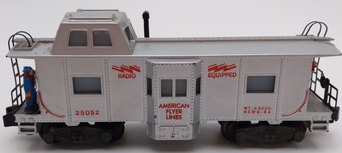 American Flyer 25052 S Gauge Vintage Operating Action Bay Window Caboose VG