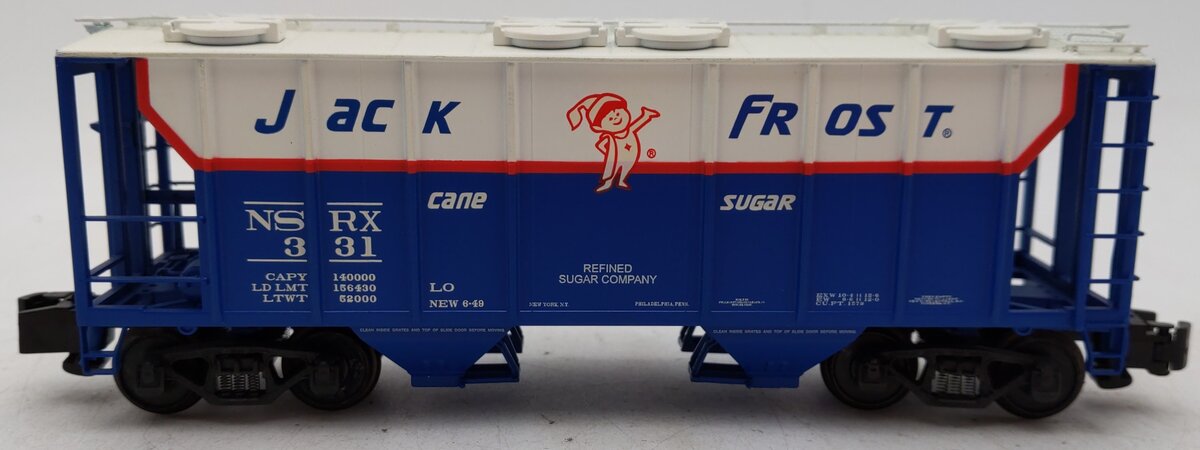 S-Helper 00413 S Gauge Jack Frost Cane Sugar PS-2 2-Bay Hopper #331 EX/Box