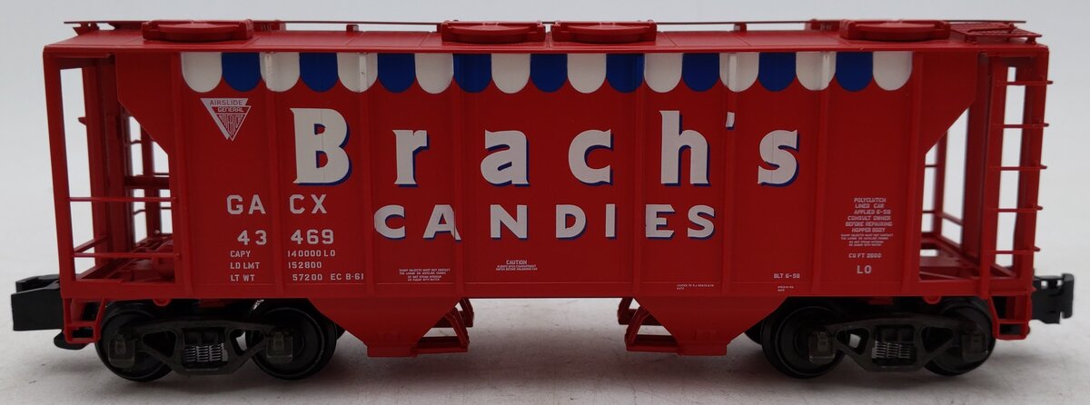 S-Helper 00969 S Gauge Brach's Candies Closed Hopper Car #43469 LN/Box
