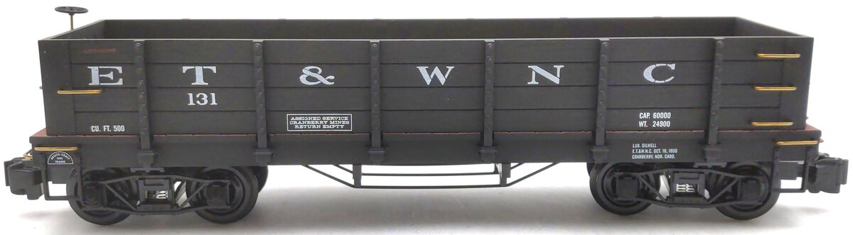Aristo-Craft 81005 G Scale Tweetsie Wood Gondola Car #131 (Plastic Wheels) LN/Box