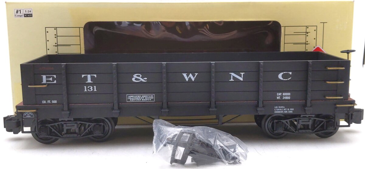 Aristo-Craft 81005 G Scale Tweetsie Wood Gondola Car #131 (Plastic Wheels) LN/Box