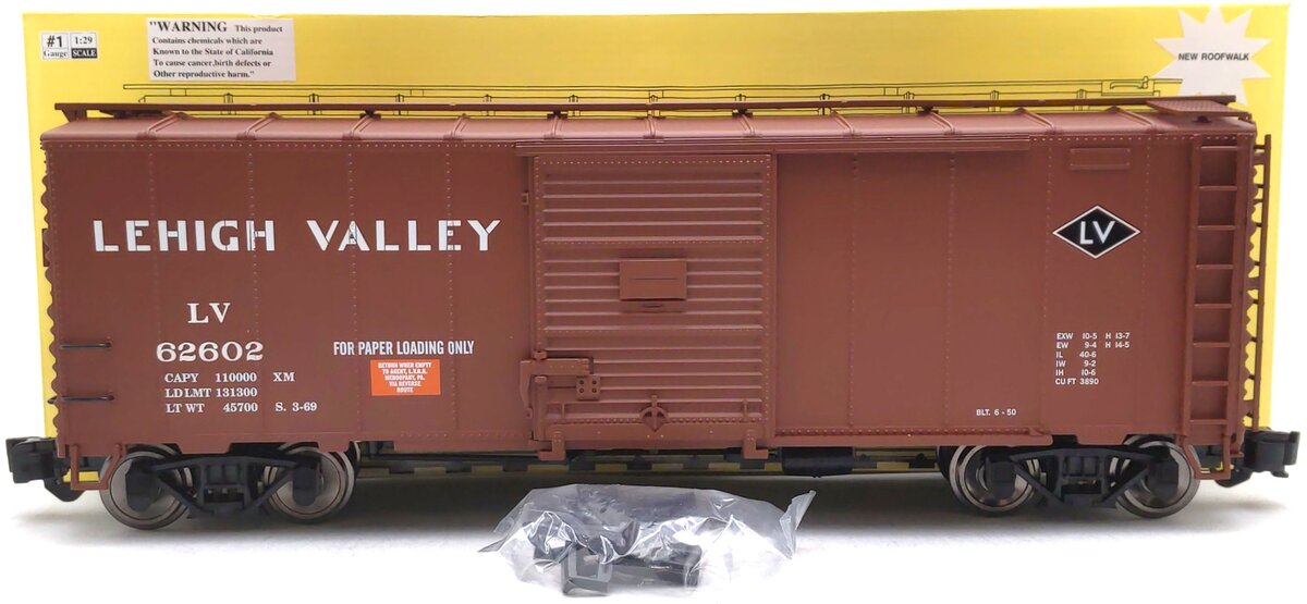 Aristo-Craft 46081S Lehigh Valley 40' Steel Boxcar NIB