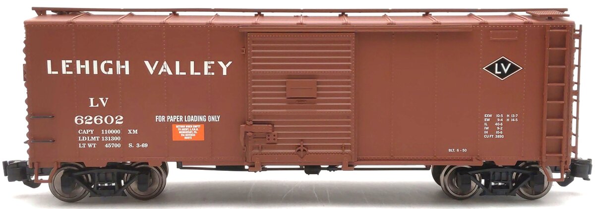 Aristo-Craft 46081S Lehigh Valley 40' Steel Boxcar NIB