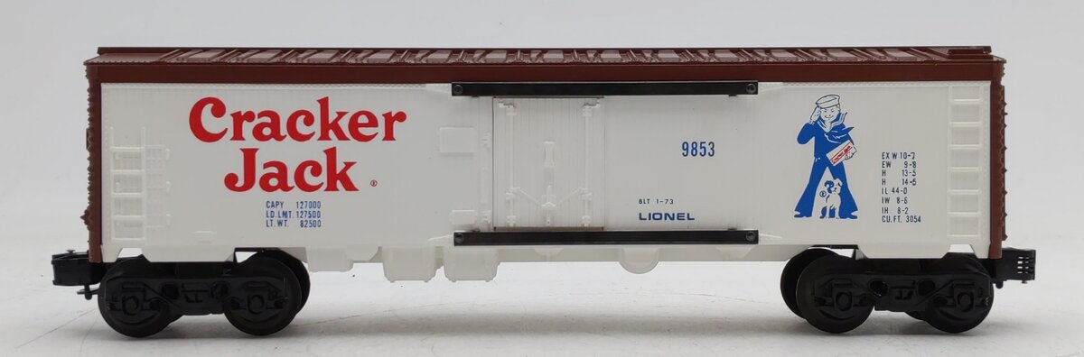 Lionel 6-9853 O Gauge Cracker Jack Billboard Reefer Car EX