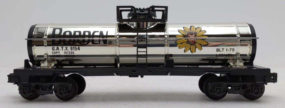 Lionel 6-9154 O Gauge Bordens Plated Gold Tank Car EX