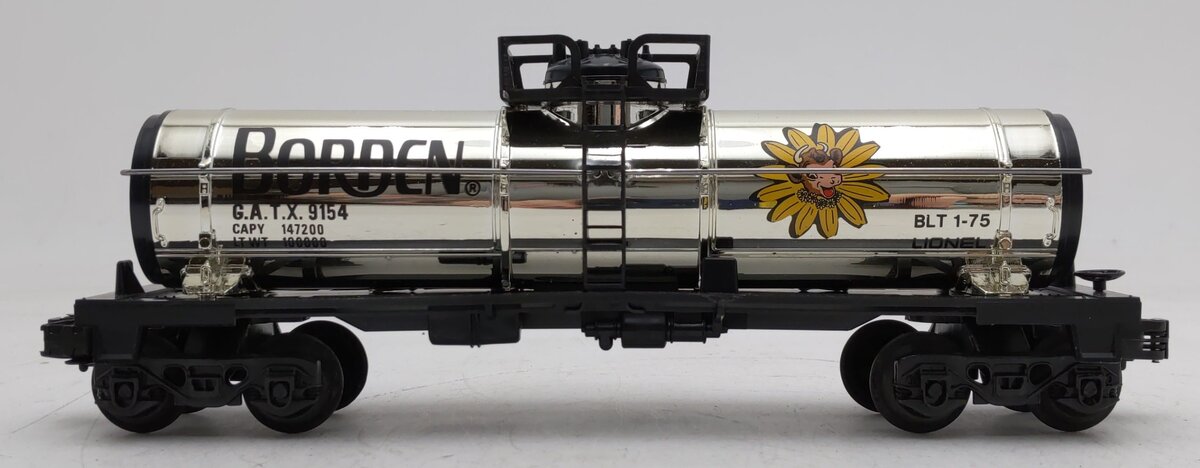 Lionel 6-9154 O Gauge Bordens Plated Gold Tank Car EX