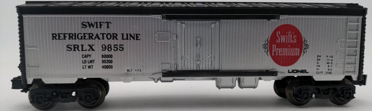 Lionel 6-9855 O Gauge Swift Billboard Reefer Car EX