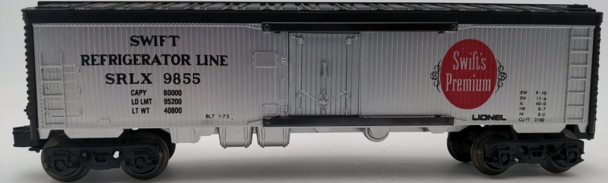 Lionel 6-9855 O Gauge Swift Billboard Reefer Car EX