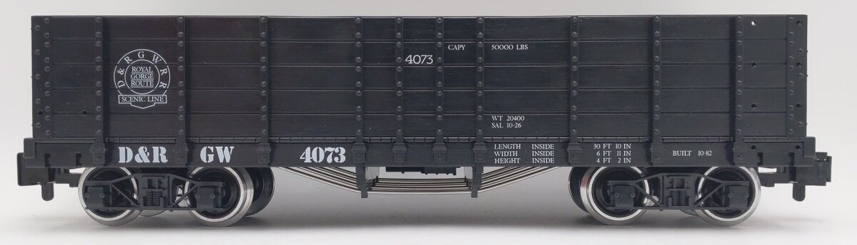 LGB 4073-C03 D&RG High Side Gondola w/Metal Wheels EX/Box