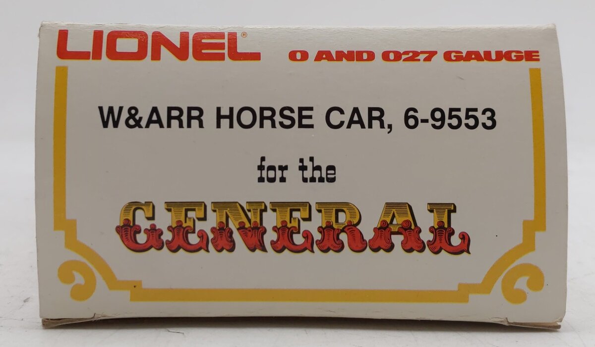 Lionel 6-9553 O Gauge Western & Atlantic Horse Car EX/Box