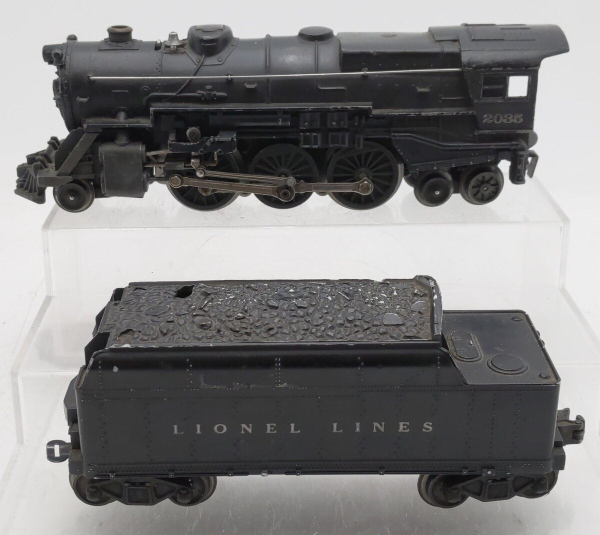Lionel 2035 Vintage O 2-6-4 Die-Cast Postwar Steam Locomotive with 6466W Tender VG