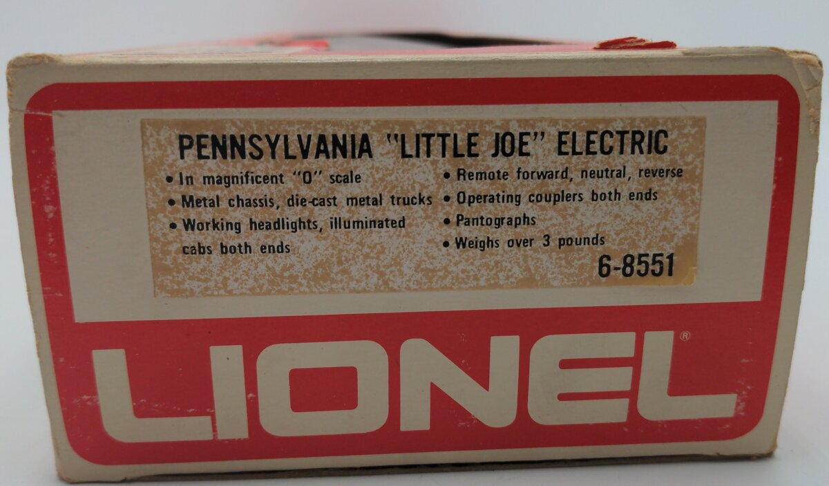 Lionel 6-8551 O Gauge Pennsylvania "Little Joe" EP-5 Electric Locomotive EX/Box