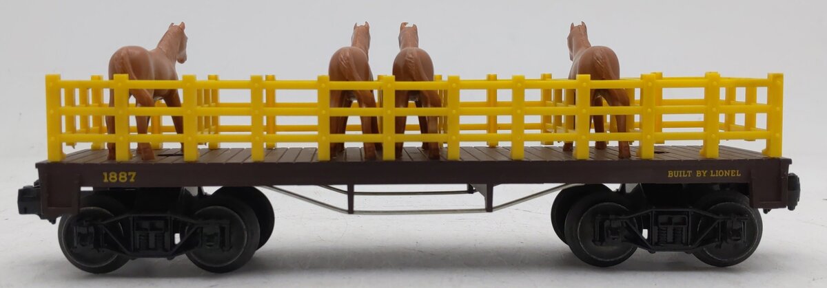 Lionel 1887 Vintage O Sears General Flatcar with Horses - Scarce EX