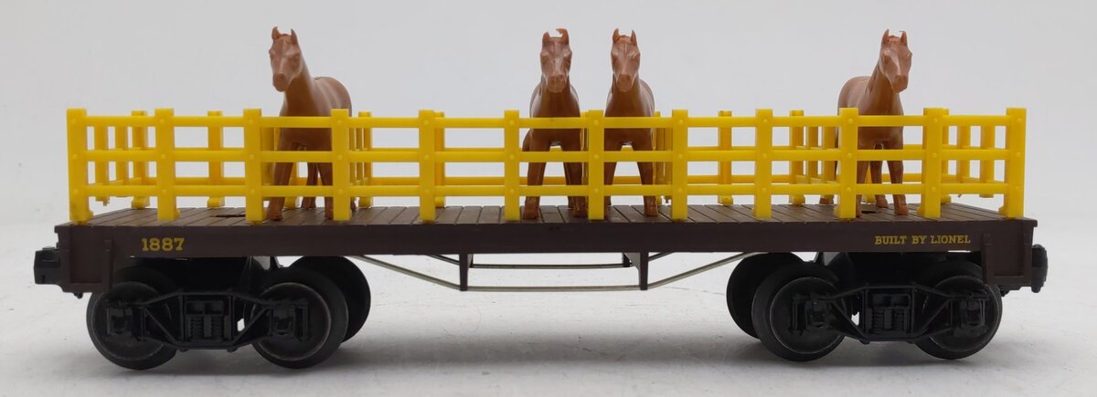 Lionel 1887 Vintage O Sears General Flatcar with Horses - Scarce EX
