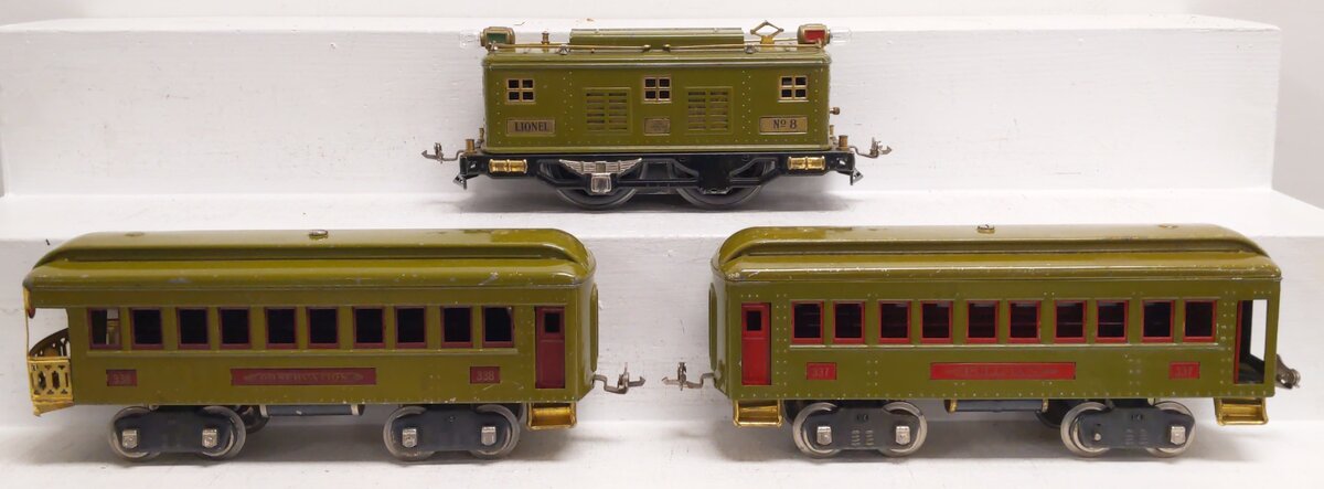 Lionel 347 Vintage Standard Gauge Electric Set: 8, 337, 338/Box
